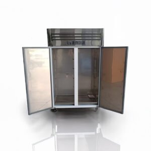 2-Door Warehouse Beverage Cooler product main image with doors open