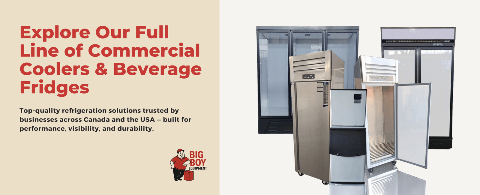 Glass door merchandiser fridge Products Page Hero Banner