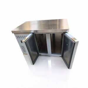 SS Steel Chest fridge with open doors product image